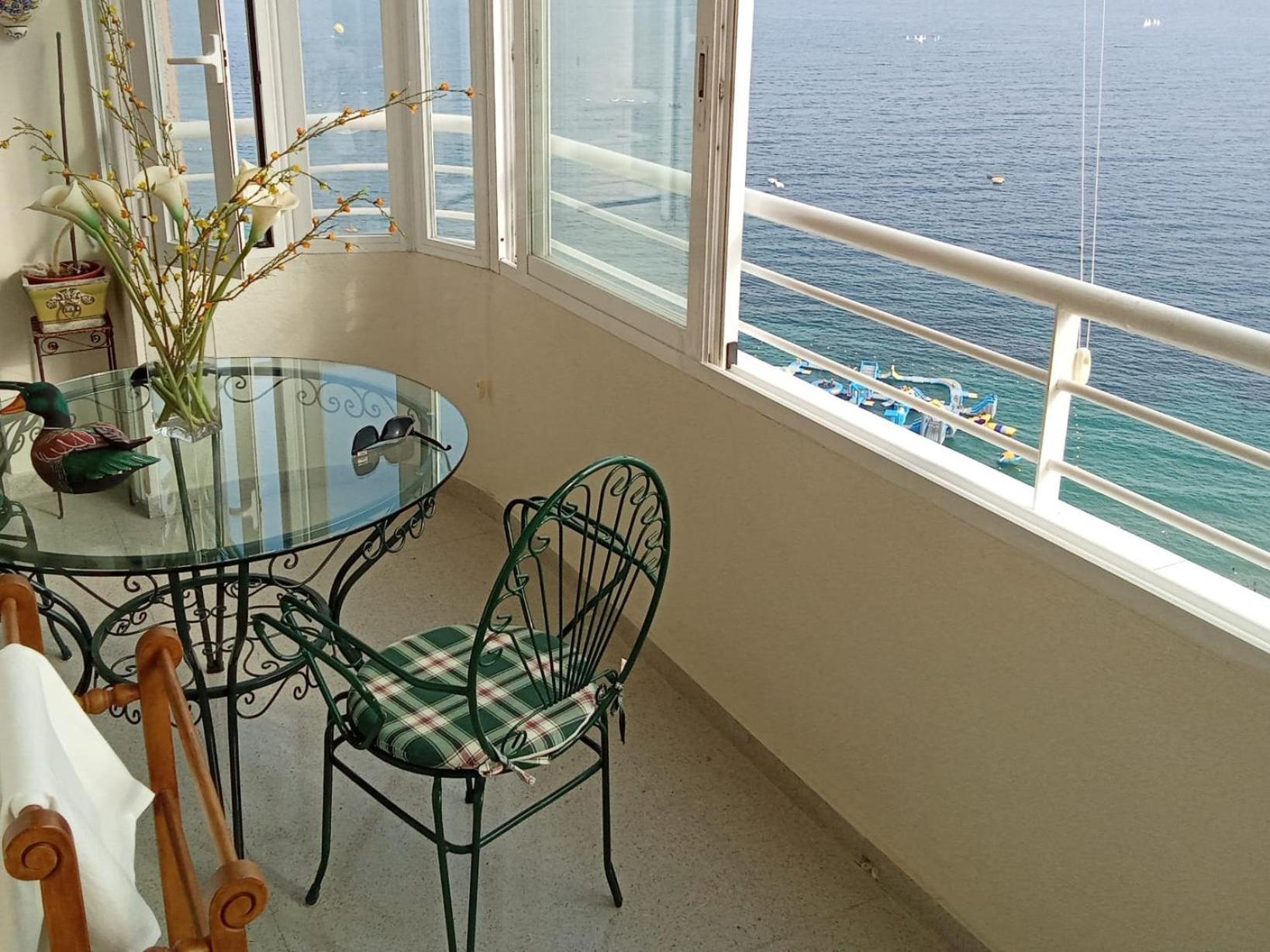 Ferienwohnung Nuevo Apto Balcon De Poniente 1 A Linea Playa Torre 2 Luxe Sm Con Aire, Piscina,Jar Vistas Espectaculares Al Mar De Benidorm Exterior foto