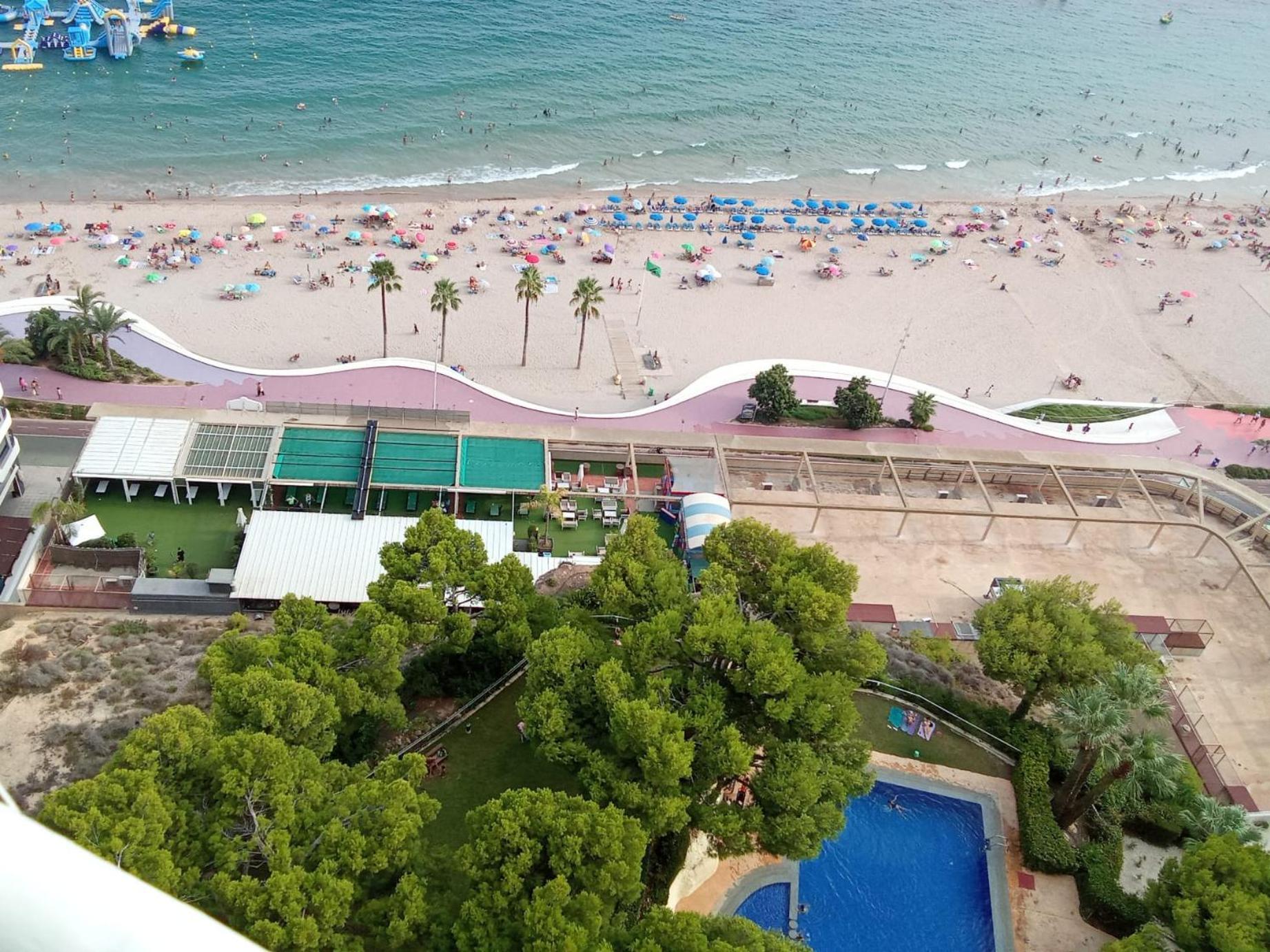 Ferienwohnung Nuevo Apto Balcon De Poniente 1 A Linea Playa Torre 2 Luxe Sm Con Aire, Piscina,Jar Vistas Espectaculares Al Mar De Benidorm Exterior foto